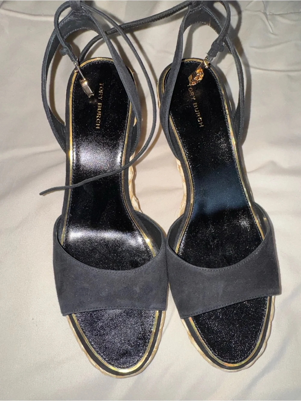 Tory Burch Raffia Wedge Sandal